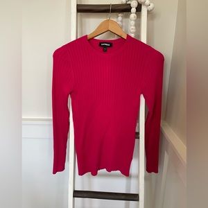 Hot pink sweater size small from express